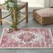Homeroots 2 x 3 ft. Ivory & Fuchsia Distressed Scatter Area Rug 385319 - alternate 3
